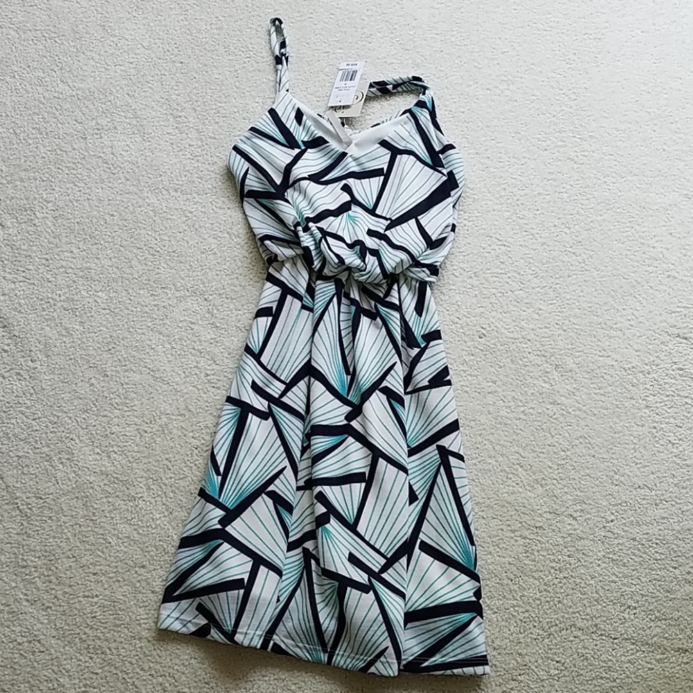 S H.E. dress with spaghetti straps